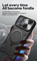 Luxury Magnetic Rotate Ring Bracket Holder Camera Slide Shockproof Case For iPhone 14 13 12 series