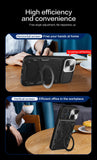 Luxury Magnetic Rotate Ring Bracket Holder Camera Slide Shockproof Case For iPhone 14 13 12 series