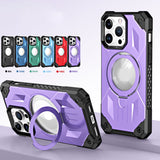 Armor Shockproof Magsafe Magnetic Invisible Stand Holder Cases For iPhone 14 13 12 series