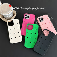 Breathable Hole Matte Soft Silicone Cases For iPhone 14 13 12 series