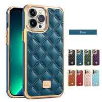 Luxury Leather Electroplate Soft Case For iPhone 14 series