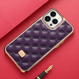 Luxury Leather Electroplate Soft Case For iPhone 14 series