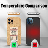 Environmental Wood Compress Sawdust Soft Breathable Cork Cooling Case For iPhone 15 14 13 12 series