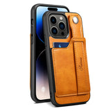 PU Leather Wallet Flip Stand Card Slot Wallet Case with Wrist Strap For iPhone 15 series