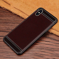 Ultra-thin Leather Texture For iPhone X XS Max XR 6 6s 7 8 Plus