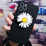 3D Korea Daisy Flower Silicon Phone Holder Shockproof Case For iPhone 11 Series