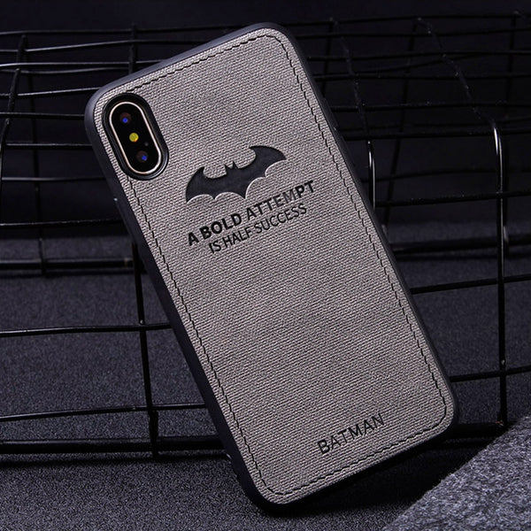 For iPhone XS X 8 8 Plus Cloth Texture Case