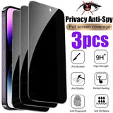 Full Cover Anti-Spy Tempered Glass Screen Protector For iPhone 14 13 12 series