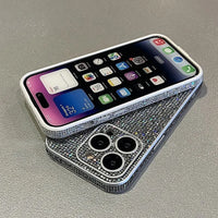 Full Lens Protection Glitter Rhinestone Shiny Diamond Shockproof Case For iPhone 15 14 13 12 series