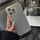 Full Lens Protection Glitter Rhinestone Shiny Diamond Shockproof Case For iPhone 15 14 13 12 series