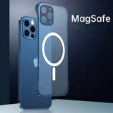 Magsafe Magnetic Frameless Matte Borderless Soft TPU Case For iPhone 15 14 13 12 series