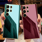 Solid Colour Plating Case For Galaxy S23 Ultra