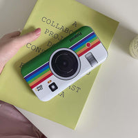 Rainbow Camera Pattern Lens Protection Slide Hard Back Case For iPhone 14 13 12 series