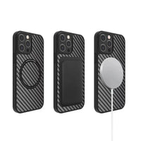 Carbon Fiber TPU Frame Magnetic Shockproof Armor Case for iPhone 15 14 13 series