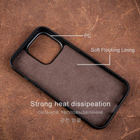 Premium Leather Business Case For iPhone 14 13 12 series