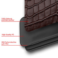Genuine Leather Grain Waterproof Anti-knock Case for Samsung Galaxy S20 Series