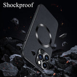 Leather Magsafe Magnetic Wireless Camera Protection Case for iPhone 14 13 12 series