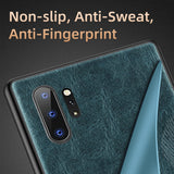 Genuine Oil Wax Leather Heavy Duty Protection Case for Samsung Galaxy S10 Note10 Series