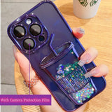 Glitter Quicksand Bubble Tea Cup Clear Soft Case For iPhone 14 13 12 series