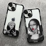 Art Aesthetic Clear Case For iPhone 14 13 12 series