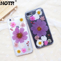 Dried Real Flower Phone Cases For iphone 6 6s 6 plus For iphone 7 7 plus