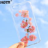 Dried Real Flower Phone Cases For iphone 6 6s 6 plus For iphone 7 7 plus