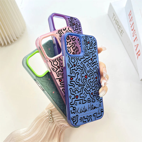 Creative Street Artistic Painting Hard TPU Case for iPhone 15 14 13 12 series