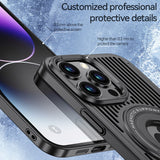 Heat Dissipation Cooling Magnetic Wireless Charging Case With Stand Holder For iPhone 14 13 12 series