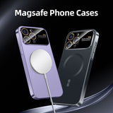 High Quality Matte Hard Magsafe Magnetic Camera Lens Full Protection Acrylic Case For iPhone 14 13 12 series