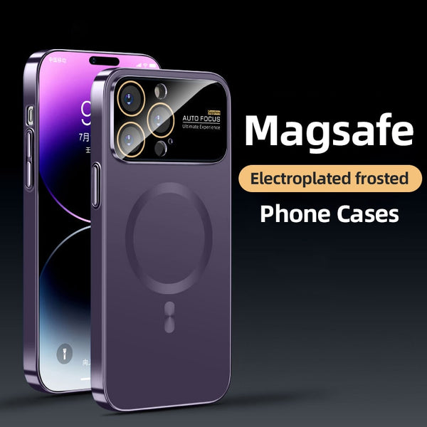 High Quality Matte Hard Magsafe Magnetic Camera Lens Full Protection Acrylic Case For iPhone 14 13 12 series