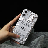 Frosted Folds Funny Label Soft Silicone Case For iPhone 14 13 12 series