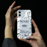 Frosted Folds Funny Label Soft Silicone Case For iPhone 14 13 12 series