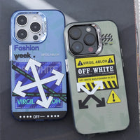 Hot Off Trendy White Arrow Clear Silicone Case For iPhone 15 14 13 12 series