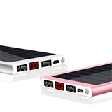 Hot Solar 20000mAh Power Bank External Battery 2 USB LED