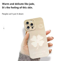 Simple Style Gradient Smile Face Shockproof Soft Bumper Case For iPhone 15 14 13 series