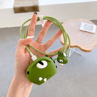 3D Cartoon Dinosaur iPhone Charger Protective Case USB Data Cable PD20W 18W For iPhone 14 13 12 series