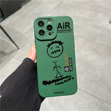 Skateboard Graffiti Cactusjack Silicone Case For iPhone 14 13 12 series