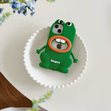 Big Mouth Green Frog Cartoon Silica Gel Case For iPhone 14 13 12 series