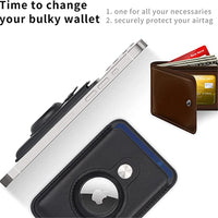 MagSafe Card Holder Magnetic Card Holder Leather AirTag Case For iPhone 14 13 12 series