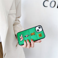 Cute Animals Street Style Color Block Soft Case For iPhone 14 13 12 series