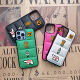 Cute Animals Street Style Color Block Soft Case For iPhone 14 13 12 series