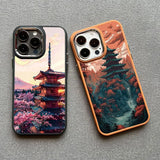 Japanese Aesthetic Mount Fuji Nature Landscape Silicone Soft TPU Case For iPhone 15 14 13 series