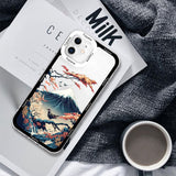 Japanese Aesthetic Mount Fuji Landscape TPU Case For iPhone 14 13 12 series