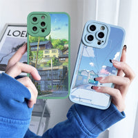 Japanese Anime Street View Scenery Soft Case for iPhone 14 13 12 series