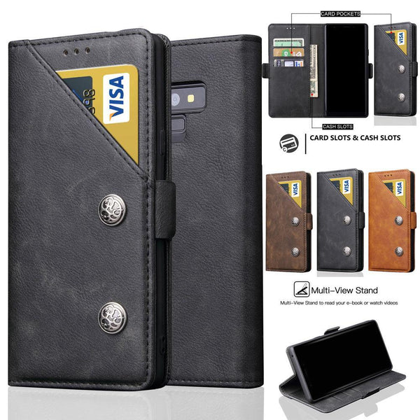 Leather Bag Case For Samsung Galaxy Note 9 Luxury Leather Book Case