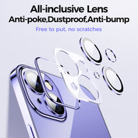 Plating Lens Protection Case For iPhone14 13 12 series