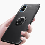 Shockproof Silicone with Metal Finger Ring Holder Case for Samsung Galaxy S20 S10 Note10 Series