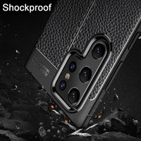 Shockproof Leather Texture Silicone Case for Samsung S24 S23 S22 S21 series