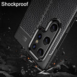 Shockproof Leather Texture Silicone Case for Samsung S24 S23 S22 S21 series