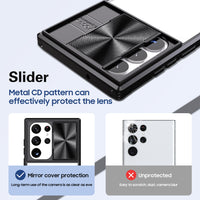 Shockproof Transparent Slide Camera Case for Samsung S23 S22 S21 Ultra Plus